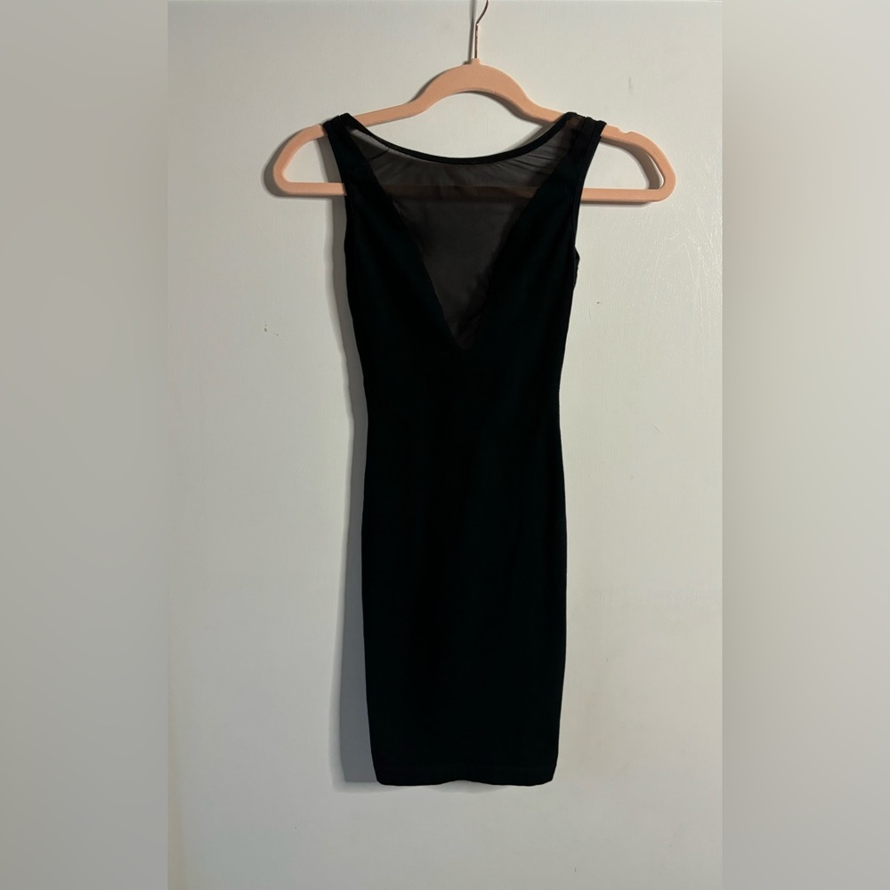 American Apparel Sleeveless Backless Mesh Cotton-Jersey Spandex Dress